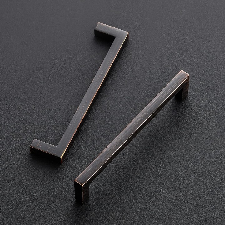 30 Pack Solid 5 Inch Center to Center Slim Square Bar Drawer Handles Kitchen Cabinet Handles Oil-Rubbed Bronze Drawer Pulls Kitchen Cabinet Hardware Kitchen Handles Cabinet Pulls