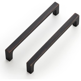 10 Pack Solid 5 Inch Kitchen Square Cabinet Handles Oil-Rubbed Bronze Cabinet Pulls Drawer Pulls Kitchen Cabinet Hardware Kitchen Handles