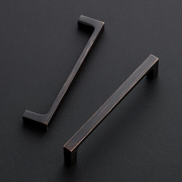 10 Pack Solid 5 Inch Kitchen Square Cabinet Handles Oil-Rubbed Bronze Cabinet Pulls Drawer Pulls Kitchen Cabinet Hardware Kitchen Handles