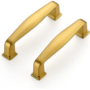 30 Pack Solid 3 Inch Kitchen Cabinet Handles Brushed Brass Cabinet Pulls Drawer Pulls Kitchen Cabinet Hardware Kitchen Handles for Cabinets Cupboard Handles Drawer Handles