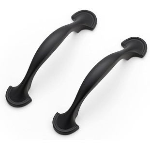 30 Pack Solid 3 Inch Rounded Foot Arch Kitchen Cabinet Handles Matte Black Curved Cabinet Pulls Black Drawer Pulls Kitchen Cabinet Hardware Kitchen Handles for Cabinets Drawer Handles