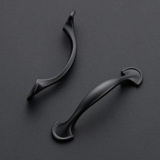 30 Pack Solid 3 Inch Rounded Foot Arch Kitchen Cabinet Handles Matte Black Curved Cabinet Pulls Black Drawer Pulls Kitchen Cabinet Hardware Kitchen Handles for Cabinets Drawer Handles