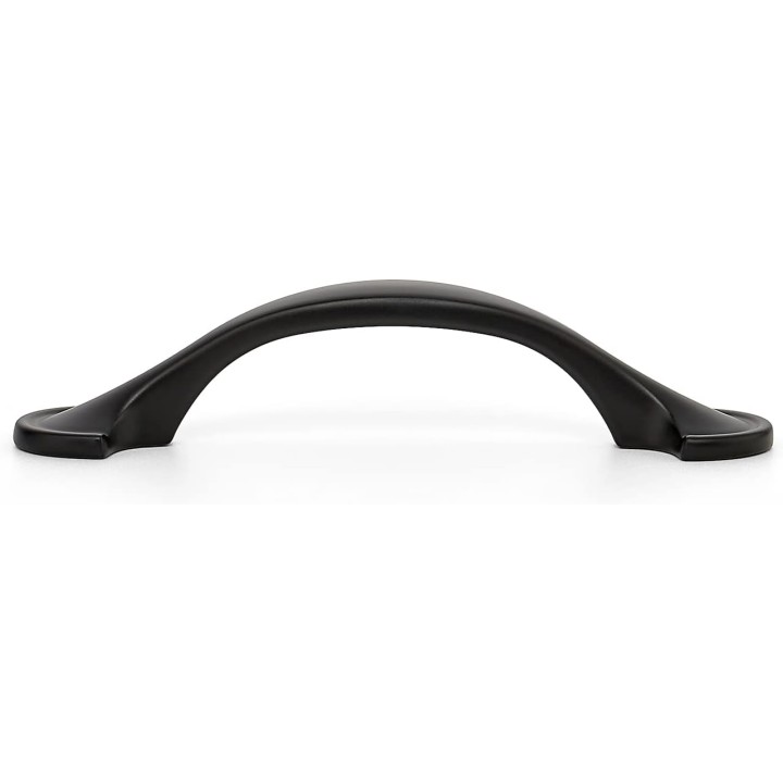 30 Pack Solid 3 Inch Rounded Foot Arch Kitchen Cabinet Handles Matte Black Curved Cabinet Pulls Black Drawer Pulls Kitchen Cabinet Hardware Kitchen Handles for Cabinets Drawer Handles