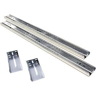 (10 Pairs) 22 Inch Full Extension, Soft/Self Close, Ball Bearing, Side Mount Drawer Slides, for Face Frame Cabinets with Rear Brackets 22-Inch 100Lb Load Rating (22" with Brackets)