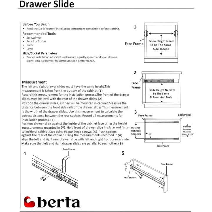 (10 Pairs) 22 Inch Full Extension, Soft/Self Close, Ball Bearing, Side Mount Drawer Slides, for Face Frame Cabinets with Rear Brackets 22-Inch 100Lb Load Rating (22" with Brackets)