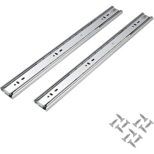 12 Pair Side Mount Drawer Slides 22 Inch, Sliver Soft Close Ball Bearing Kitchen Cabinet Drawer Slides, Full Extension, 100lb Load Capacity