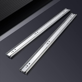 12 Pair Side Mount Drawer Slides 22 Inch, Sliver Soft Close Ball Bearing Kitchen Cabinet Drawer Slides, Full Extension, 100lb Load Capacity