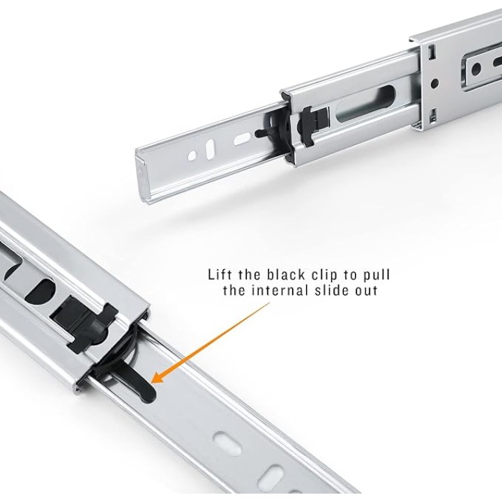 12 Pair Side Mount Drawer Slides 22 Inch, Sliver Soft Close Ball Bearing Kitchen Cabinet Drawer Slides, Full Extension, 100lb Load Capacity