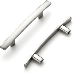 10 Pack Cabinet Handles Brushed Nickel Cabinet Pulls Kitchen Cabinet Handles,Curved Drawer Pulls in 5-3/16 Inch Length with 3 Inch Hole Center Arch Kitchen Cabinet Hardware