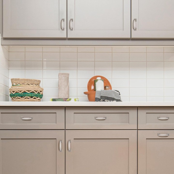 Solid 3 Inch Big Square Foot Cabinet Pulls Brushed Nickel Arch Pull Kitchen Cabinet Handles Satin Nickel Drawer Pulls Kitchen Cabinet Hardware Silver Cabinet Drawer Handles-10 Pack