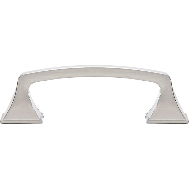 Solid 3 Inch Big Square Foot Cabinet Pulls Brushed Nickel Arch Pull Kitchen Cabinet Handles Satin Nickel Drawer Pulls Kitchen Cabinet Hardware Silver Cabinet Drawer Handles-10 Pack