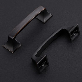 Solid 3 Inch Big Square Foot Cabinet Pulls Oil Rubbed Bronze Arch Pull Kitchen Cabinet Handles Drawer Pulls Kitchen Cabinet Hardware Bronze Cabinet Drawer Handles-10 Pack