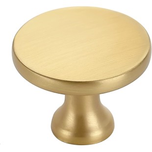 30 Pack 1-1/4 Inch Gold Round Kitchen Cabinet Knobs,Zinc Solid Drawer Pulls, Cabinet Handles for Cupboard, Dresser, Closet and Bathroom, Modern Cabinet Hardware for Cabinets