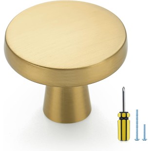 30 Pack Solid Knobs Kitchen Cabinet Knobs Round Knobs Dresser Drawer Knobs Gold Cabinet Hardware Round Cabinet Door Knobs Drawer Knobs Brushed Brass Drawer Pulls