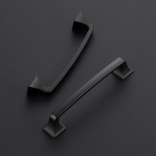 30 Pack Solid 5" Square Foot Cabinet Arch Pull Kitchen Cabinet Handles Matte Black Cabinet Pulls Black Drawer Pulls Kitchen Cabinet Hardware Kitchen Handles for Cabinets Cupboard Handles