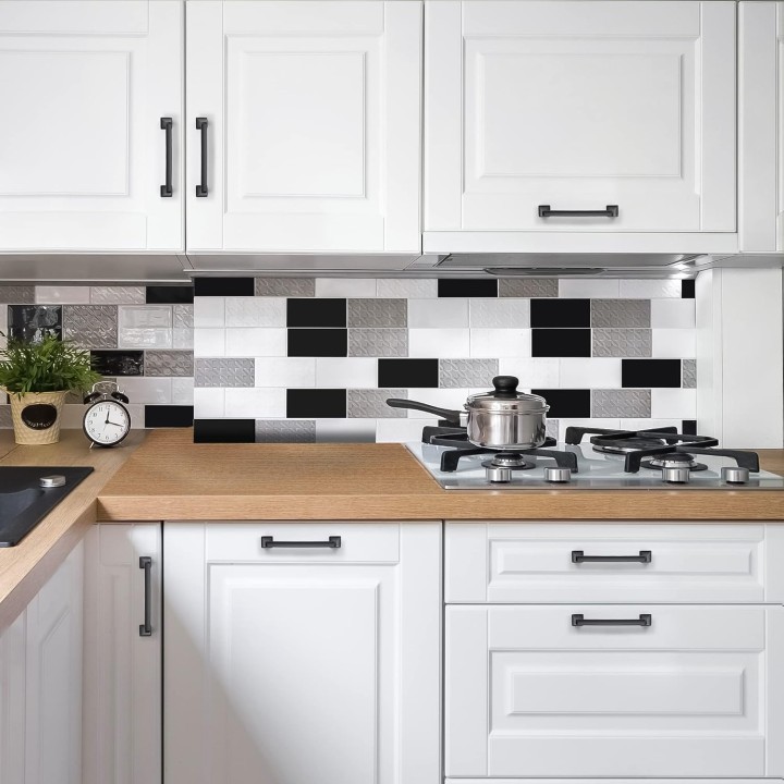 30 Pack Solid 5" Square Foot Cabinet Arch Pull Kitchen Cabinet Handles Matte Black Cabinet Pulls Black Drawer Pulls Kitchen Cabinet Hardware Kitchen Handles for Cabinets Cupboard Handles