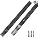 Soft Close Drawer Slides 22 Inch Cabinet Rails Black 10 Pairs Ball Bearing Dresser Glides Heavy Duty Full Extension Kitchen Cabinet Runners 100 LB Capacity