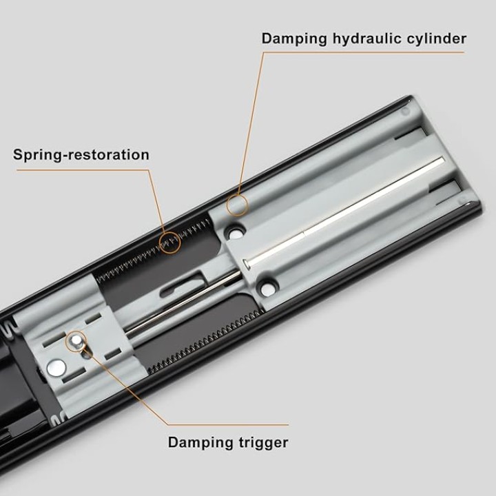 Soft Close Drawer Slides 22 Inch Cabinet Rails Black 10 Pairs Ball Bearing Dresser Glides Heavy Duty Full Extension Kitchen Cabinet Runners 100 LB Capacity