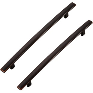 30 Pack Cabinet Handles 7.5" Hole Center - Curved Cabinet Pulls Oil Rubbed Bronze Drawer Pulls for Kitchen Cabinet Cupboard Solid Pulls for Dresser Drawer Arch Cabinet Hardware