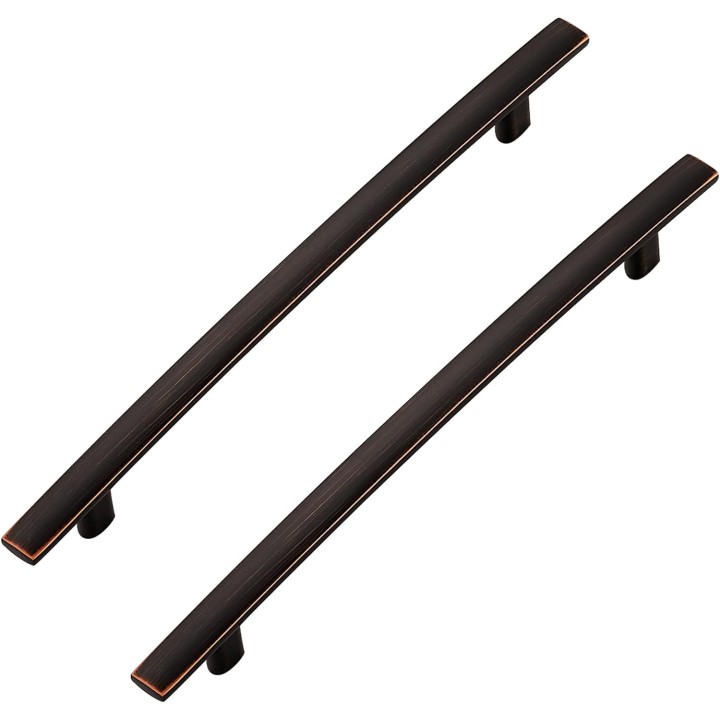 30 Pack Cabinet Handles 7.5" Hole Center - Curved Cabinet Pulls Oil Rubbed Bronze Drawer Pulls for Kitchen Cabinet Cupboard Solid Pulls for Dresser Drawer Arch Cabinet Hardware
