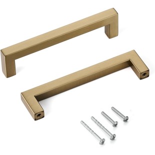 30 Pack Kitchen Cabinet Handles 5 Inch Champagne Bronze Cabinet Pulls Modern Cabinet Door Handles Drawer Pulls Stainless Steel Kitchen Cabinet Hardware