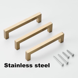 30 Pack Kitchen Cabinet Handles 5 Inch Champagne Bronze Cabinet Pulls Modern Cabinet Door Handles Drawer Pulls Stainless Steel Kitchen Cabinet Hardware
