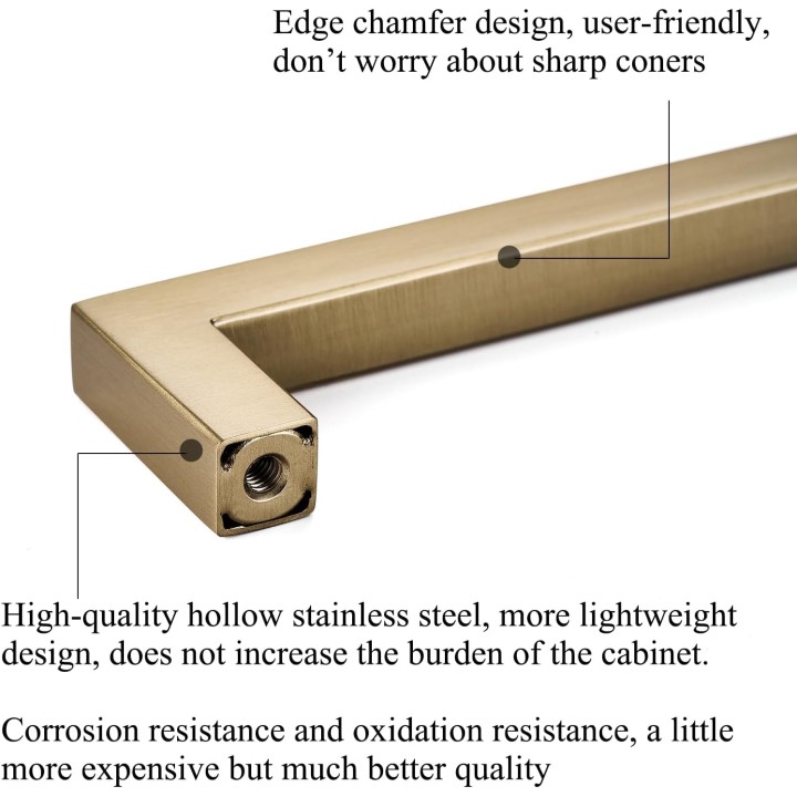 30 Pack Kitchen Cabinet Handles 5 Inch Champagne Bronze Cabinet Pulls Modern Cabinet Door Handles Drawer Pulls Stainless Steel Kitchen Cabinet Hardware