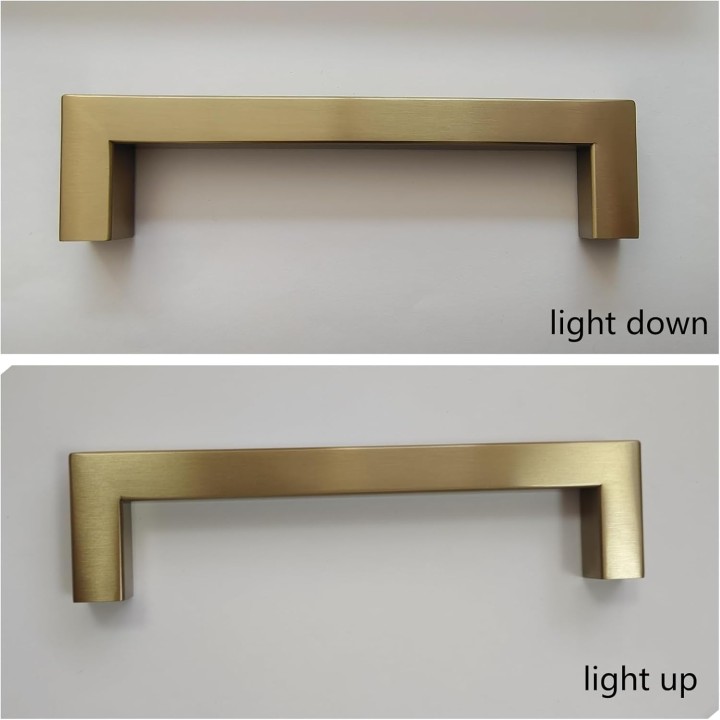 30 Pack Kitchen Cabinet Handles 5 Inch Champagne Bronze Cabinet Pulls Modern Cabinet Door Handles Drawer Pulls Stainless Steel Kitchen Cabinet Hardware