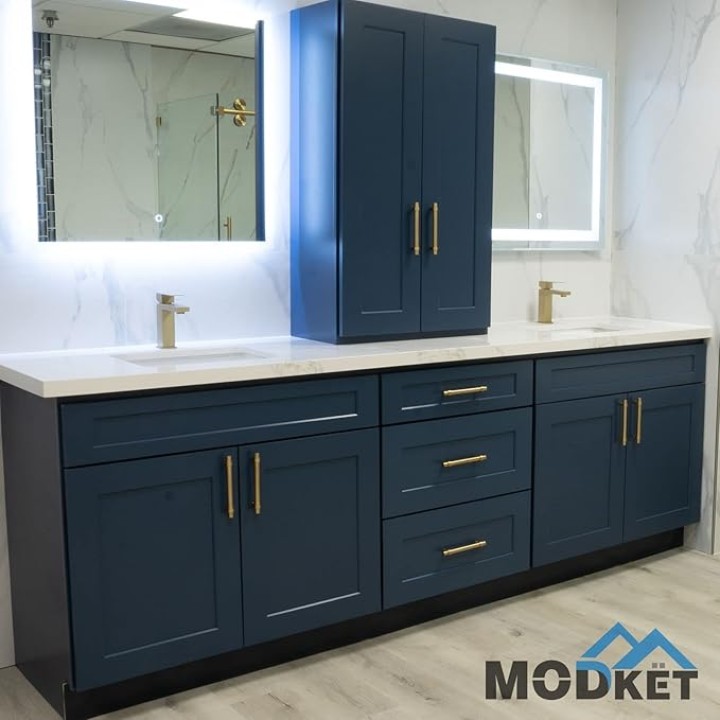 50 Packs Brushed Gold Euro Bar Cabinet Handle 304 Stainless Steel — 6-5/8" Overall Length, 5" (128mm) Hole Centers, Brushed Satin Brass Gold