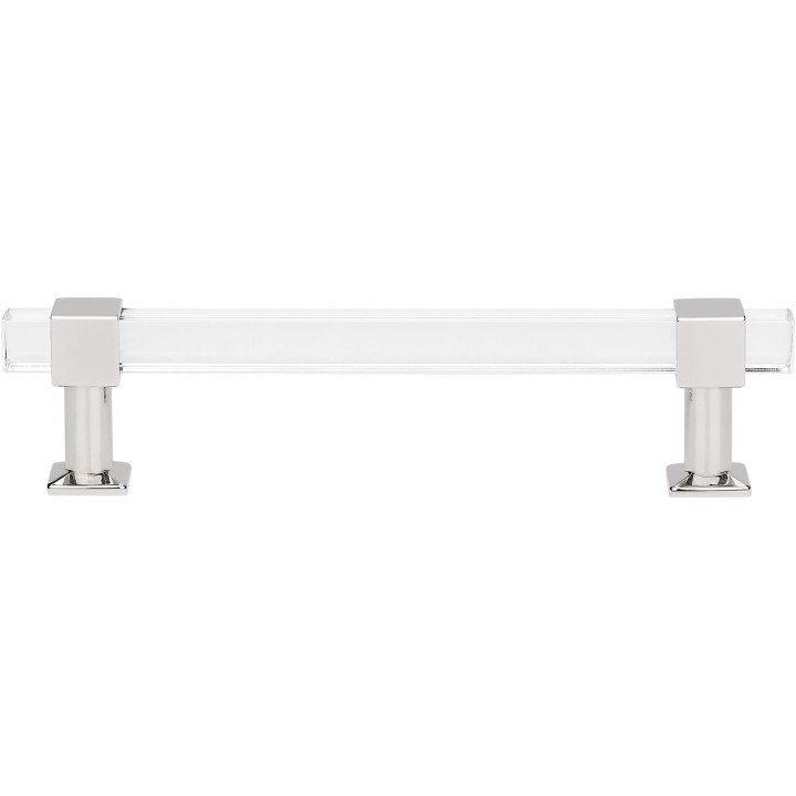 30 Pack Cabinet Pulls 5 Inch Hole Center Kitchen Cabinet Handles Polished Chrome Acrylic Cabinet Hardware for Bathroom and Bedroom