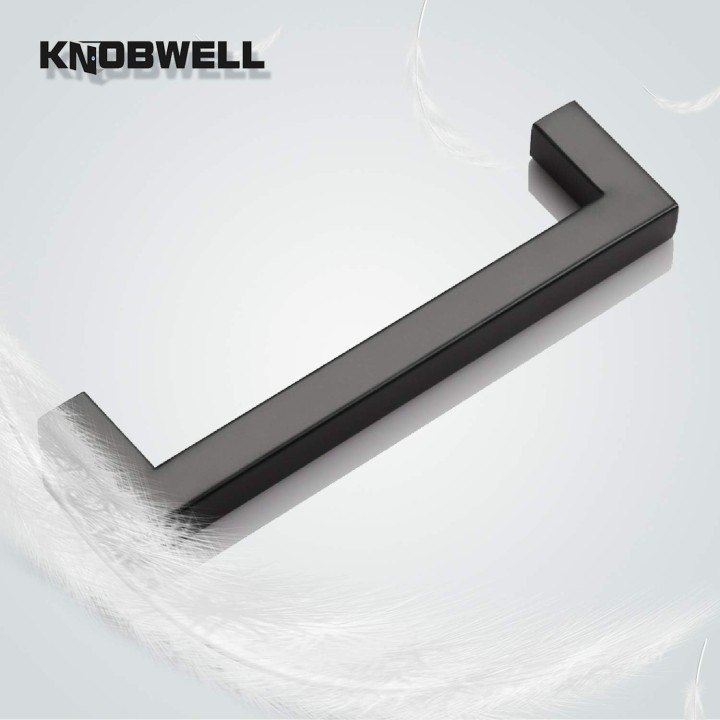 50 Pack 5" Matte Black Kitchen Cabinet Handles, 5 Inch (128mm) Hole Distance Closet Handles, 5-2/5 inch (138mm) Overall Length Stainless Steel Black Pulls for Cabinets