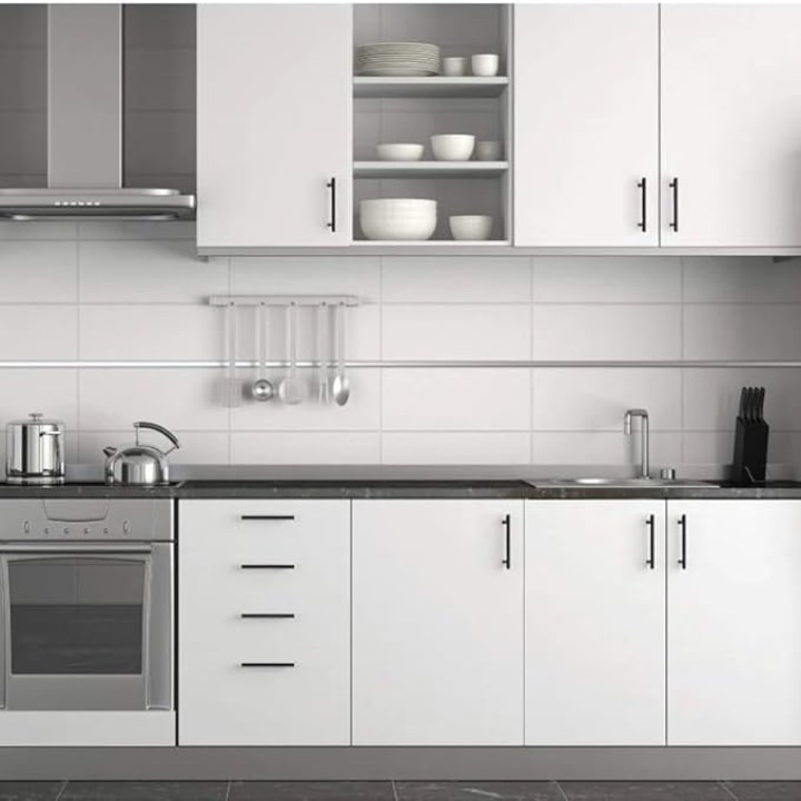7 Inch Pulls, Manhattan Square Cabinet Pulls, Solid Zinc Alloy Kitchen Cabinet Hardware, Center to Center 160mm Drawer Handle with Mounting Screws. (30, Matt Black)