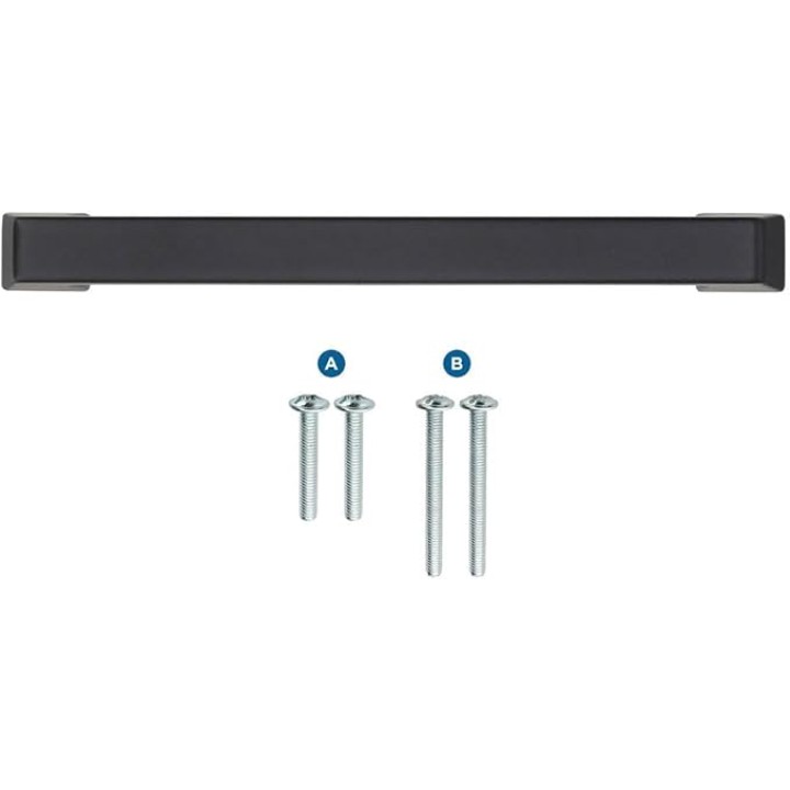 7 Inch Pulls, Manhattan Square Cabinet Pulls, Solid Zinc Alloy Kitchen Cabinet Hardware, Center to Center 160mm Drawer Handle with Mounting Screws. (30, Matt Black)
