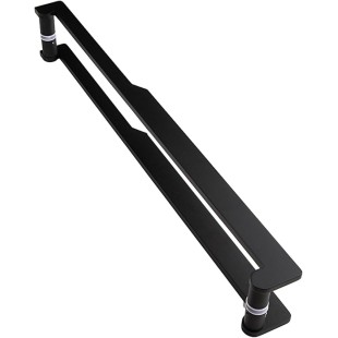 Black Door Handle, Aluminum Alloy Sliding Door Handle for Cabinet Bedroom Furniture Office Garage Hardware (Size : Length 73.5cm)