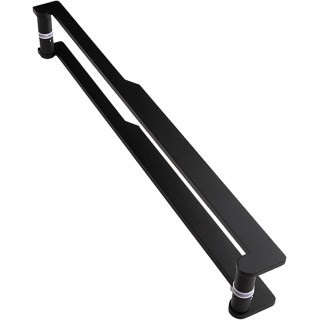 Black Door Handle, Aluminum Alloy Sliding Door Handle for Cabinet Bedroom Furniture Office Garage Hardware (Size : Length 73.5cm)