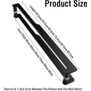 Black Door Handle, Aluminum Alloy Sliding Door Handle for Cabinet Bedroom Furniture Office Garage Hardware (Size : Length 73.5cm)