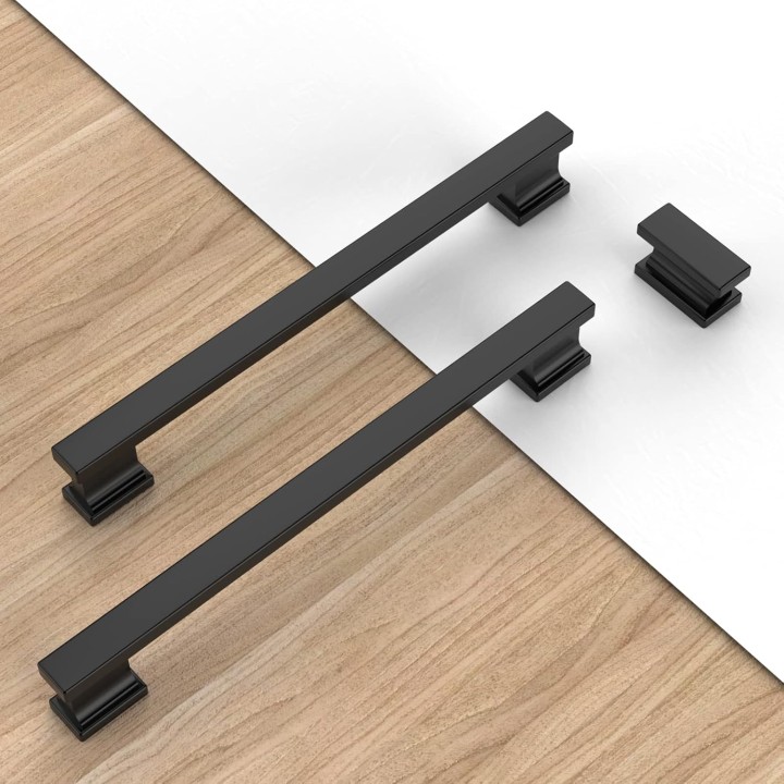 5 Inch(128mm) 30 Pack Kitchen Cabinet Handles Matte Black Cabinet Pulls Kitchen Cabinet Hardware Kitchen Handles for Cabinets Cupboard Handles