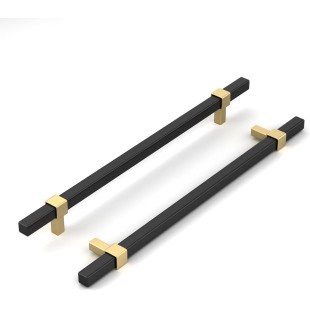 25 Pack Black and Gold Cabinet Handles Black Cabinet Pulls 10 Inch Matte Black Drawer Pulls Black and Gold Drawer Pulls Kitchen Cabinet Handware for Dresser Drawer Bedroom Cupboard