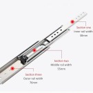 Heavy Duty Drawer Runners,Drawer Runners, Drawer Runners,3 Inch Width Heavy Duty Drawer Slides 485 lbs, 8 10 12 14 16 18 20 22 Inch, Full Extension, Ball Bearing, 1 Pair, Side Mount (Color : One Colo