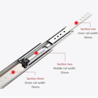 Heavy Duty Drawer Runners,Drawer Runners, Drawer Runners,3 Inch Width Heavy Duty Drawer Slides 485 lbs, 8 10 12 14 16 18 20 22 Inch, Full Extension, Ball Bearing, 1 Pair, Side Mount (Color : One Colo
