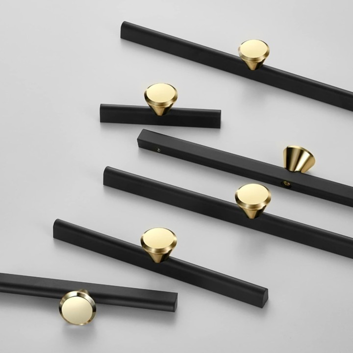 Handles 5 Inch Holes Centers 10pack ​Matte Black Cabinet Pulls, Stainless Steel Kitchen Cabinet Door Handles, Kitchen Cabinet Hardware Furniture Handles (Color : Black, Size : 960 mm)