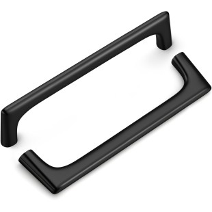 50 Pack Black Cabinet Pulls Matte Black Drawer Pulls Kitchen Cabinet Handles Hardware Zinc Alloy Cabinet Handles Black Cabinet Handles, 5Inch(128mm) Hole Center