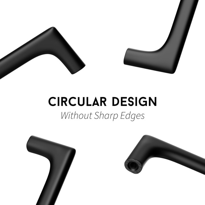 50 Pack Black Cabinet Pulls Matte Black Drawer Pulls Kitchen Cabinet Handles Hardware Zinc Alloy Cabinet Handles Black Cabinet Handles, 5Inch(128mm) Hole Center