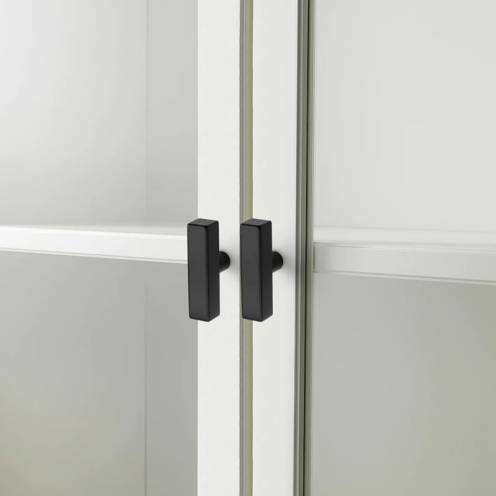 100 Pack Square Matte Black Kitchen Cabinet Knobs, Single Hole Dresser Drawer Knob Pulls, Stainless Steel Cabinet Knobs for Bedroom and Bathroom Furnitures
