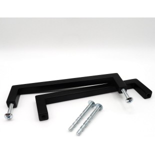 30 Pack, 5 Inch Modern Square Cabinet Pulls - Black, Stainless Steel Material - Kitchen Drawer, Door Bar Handles - Hardware for Cabinets, Cupboards, and Drawers. Overall Lenght - 5.50 Inch.