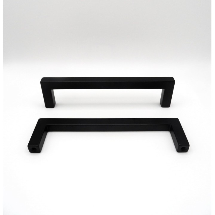 30 Pack, 5 Inch Modern Square Cabinet Pulls - Black, Stainless Steel Material - Kitchen Drawer, Door Bar Handles - Hardware for Cabinets, Cupboards, and Drawers. Overall Lenght - 5.50 Inch.