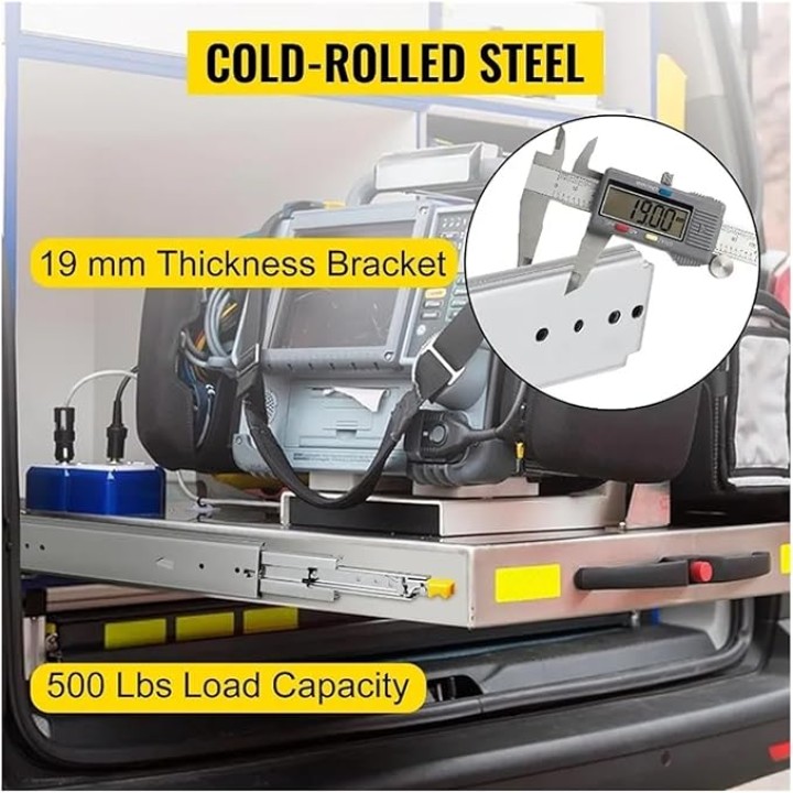 1 Pair Drawer Slides 60inch Locking Drawer Slides 500lbs Load Capacity Side Mount Ball Bearing Drawer Glides