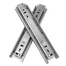 Full Extension Ball Bearing Drawer Slides 2Pcs 10-22" Close Drawer Sliding Track Stainless Steel Drawer Slide Rail Three Section Cabinet Slides Damping Guide Tracks(18 inches.)