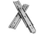 Full Extension Ball Bearing Drawer Slides 2Pcs 10-22" Close Drawer Sliding Track Stainless Steel Drawer Slide Rail Three Section Cabinet Slides Damping Guide Tracks(18 inches.)