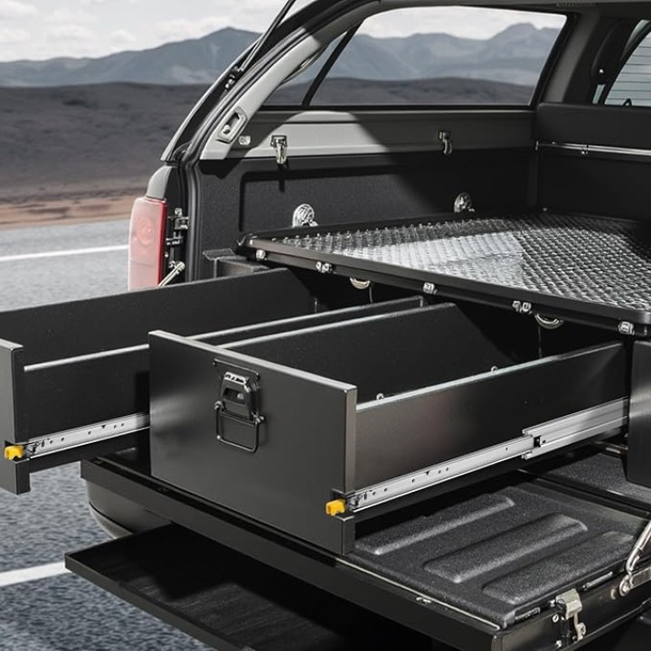 Heavy Duty Drawer Slides, 1 Pair 60inch Locking Drawer Slides, 500lbs Load Capacity, Side Mount Ball Bearing Drawer Glides, Full Extension Industrial Locking Rail